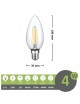 Lampadina led filamento oliva 4w attacco piccolo E14 trasparente luce calda fredda bianca a basso consumo