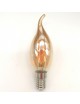 Lampadina led filamento fiamma 4w attacco piccolo E14 colpo di vento candela ambra luce bianca fredda calda