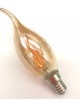 Lampadina led filamento fiamma 4w attacco piccolo E14 colpo di vento candela ambra luce bianca fredda calda