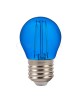 Lampadine filamento luce led 4w G45 attacco grande E27 palla sfera colorate rosso verde blu decorative per feste