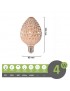 Lampadina filamento led attacco grande E27 4W goccia pigna ambra effetto cristallo lampada decorativa vintage luce calda
