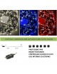 Catena di luci bicolore Natale 300 led serie luminosa natalizie cavo verde albero feste decorativa luce bianco rosso blu calda