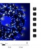 Catena di luci bicolore Natale 300 led serie luminosa natalizie cavo verde albero feste decorativa luce bianco rosso blu calda