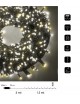 Catena di luci bicolore Natale 300 led serie luminosa natalizie cavo verde albero feste decorativa luce bianco rosso blu calda