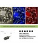 Catena di luci bicolore Natale 500 led serie luminosa natalizie cavo verde albero feste decorativa luce bianco rosso blu calda