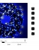 Catena di luci bicolore Natale 500 led serie luminosa natalizie cavo verde albero feste decorativa luce bianco rosso blu calda
