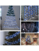Catena di luci bicolore Natale 500 led serie luminosa natalizie cavo verde albero feste decorativa luce bianco rosso blu calda
