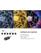 Catena di luci Natale 1440 led serie luminosa natalizie per esterno interno albero feste cavo verde decorativa