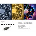 Catena di luci Natale 1440 led serie luminosa natalizie per esterno interno albero feste cavo verde decorativa