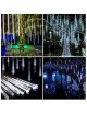 Tenda luminosa led a pioggia meteoriti impermeabile da esterno luce cadente di Natale balcone albero addobbo decorative cascata