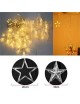 Tenda luminosa led con stelle 2x1 m luci di Natale decorazioni natalizie stelline luce bianca calda per addobbo feste