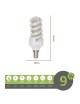 Lampadina led E14 9w tortiglione vortice luce spirale attacco piccolo bianca fredda naturale calda