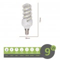Lampadina led E14 9w tortiglione vortice luce spirale attacco piccolo bianca fredda naturale calda