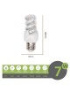 Lampadina led E27 7w tortiglione vortice luce spirale attacco grande bianca fredda naturale calda
