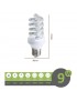 Lampadina led E27 9w tortiglione vortice luce spirale attacco grande bianca fredda
