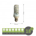 Lampadina led E27 18w tortiglione vortice luce spirale attacco grande bianca fredda naturale calda