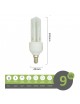 Lampadina led E14 9w 3U luce tubolare tubo attacco piccolo lineare bianca fredda naturale calda