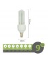 Lampadina led E14 9w 3U tubolare tubo attacco piccolo lineare luce calda