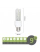 Lampadina led E27 9w 3U luce tubolare tubo attacco grande lineare bianca fredda naturale calda
