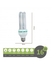 Lampadina led E27 16w 4U luce tubolare tubo attacco grande lineare bianca fredda naturale calda