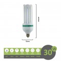 Lampadina led E27 30w 4U luce tubolare tubo attacco grande lineare bianca fredda naturale calda