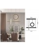 Lampadario led a sospensione 80w cerchi cerchio cristallo oro nero design moderno lineare per cucina soggiorno camera da letto