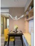 Lampadario led a sospensione 60W intrecciato design moderno argento per cucina camera soggiorno