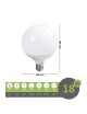 Lampadina led globo E27 18w palla sfera opaco luce attacco grande bianca fredda calda naturale