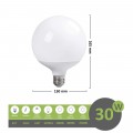 Lampadina led globo E27 30w pallina sfera opaco luce naturale 4000k bianca fredda 6500k