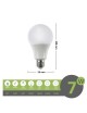Lampadina led bulbo A55 E27 7W copertura opaca luce bianca naturale calda