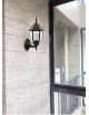 Applique da parete lanterna E27 bianco nero bronzo in vetro metallo design vintage verso l'alto verticale per esterno giardino
