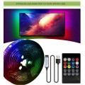 Strip striscia led luce RGB 3 5m per TV televisore retroilluminazione multicolore musicale con telecomando con alimentatore USB
