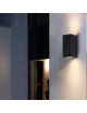 Applique da parete rettangolare doppia luce GU10 design moderno per esterno giardino impermeabile IP65 bianco grigio nero