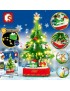 Albero di Natale da costruire carillon sonoro con luci musica costruzioni mattoncini giochi giocattoli per bambini