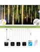 Tenda luminosa led a pioggia meteoriti impermeabile da esterno luce cadente di Natale balcone albero addobbo decorative cascata
