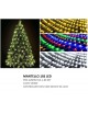 Mantello led per albero di Natale 180cm 192 led rete luminoso filo verde addobbo natalizio luce bianca calda multicolor