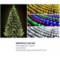 Mantello led per albero di Natale 180cm 198 led rete luminoso filo verde addobbo natalizio luce bianca calda multicolor