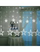 Tenda luminosa led con stelle 2x1 m luci di Natale decorazioni natalizie stelline luce bianca calda per addobbo feste