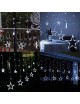 Tenda luminosa led con stelle 2x1 m luci di Natale decorazioni natalizie stelline luce bianca calda per addobbo feste