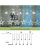Tenda luminosa led con stelle 2x1 m luci di Natale decorazioni natalizie stelline luce bianca calda per addobbo feste