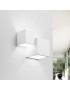 Applique cubo doppia luce led attacco G9 in gesso lampada da soffitto quadrata moderno bianco verniciabile