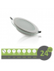 Pannello led 24w tondo slim vetro faretto incasso completo driver Downlight