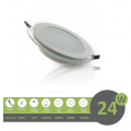 Pannello led 24w tondo slim vetro faretto incasso completo driver Downlight