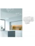 Plafoniera cubo 5 luci led attacco GU10 in gesso lampada da soffitto quadrata moderno bianco verniciabile