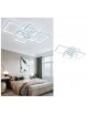 Lampadario da soffitto led 6 luci quadrato plafoniera design moderno per camera