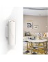 Applique da parete in gesso tubolare attacco GU10 lampada cilindro doppia luce verticale lineare bianco verniciabile