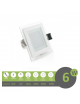 Pannello led quadrato slim vetro 6w faretto incasso completo driver Downlight