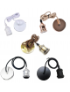 Portalampada E27 nero bianco argento bronzo oro a sospensione pendente con cavo moderno