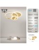 Plafoniera luce led cerchio cerchi 38w lampadario da soffitto oro tonda design moderno per camera cucina
