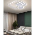 Plafoniera luce led quadrata 50w lampadario da soffitto bianco geometrico design moderno per camera cucina